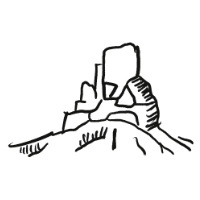 Un terroir à Maury Illustration d'une tour, symbole du terroir de Maury