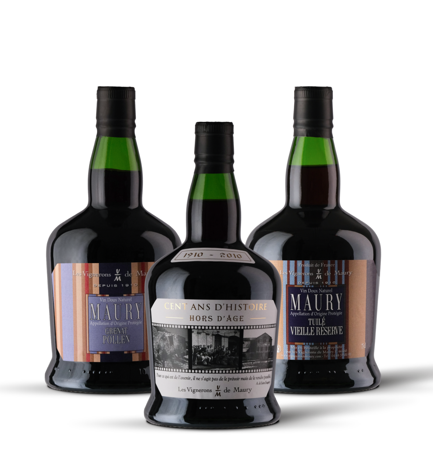 Coffret dégustation Les Vignerons de Maury avec 3 bouteilles de vin